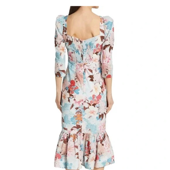 Cara Cara midi dress in Japanese floral - Picture 2 of 6